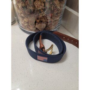 USA FLAG Woven Leather Canvas Ribbon Zep Pro Red White Blue Belt Size 34